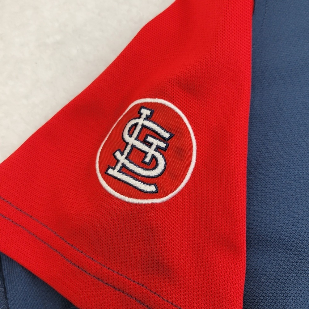 St. Louis Cardinals Shirt Mens XL Blue Red MLB Baseball Jersey Lee Sport Fan Tee - Picture 6 of 11